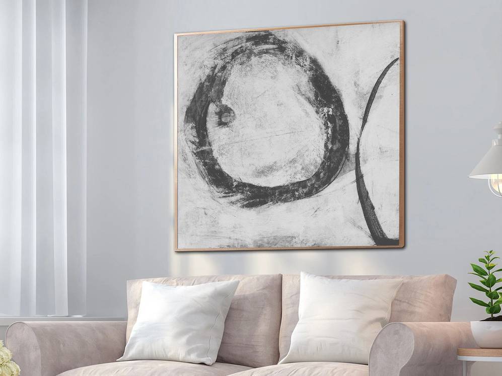 Bedroom Contemporary Dining - big modern art for loft